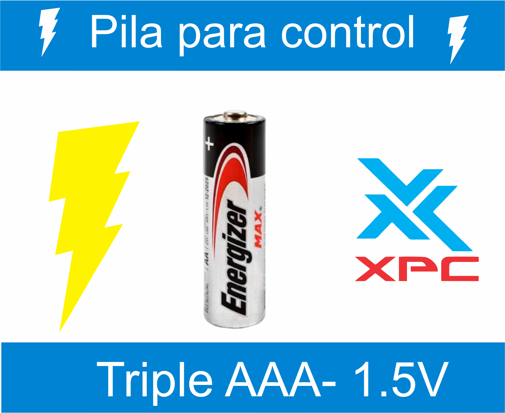 PILA PARA control triple aaa